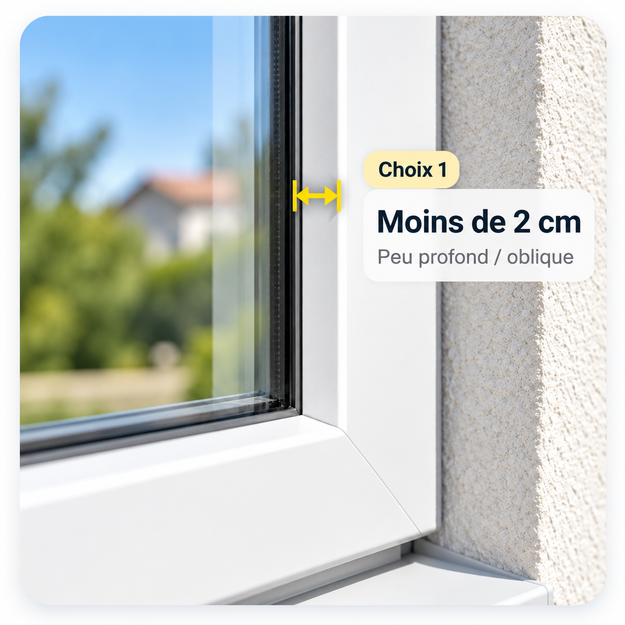 Huisserie de moins de 2 cm